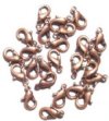 25 10mm Antique Copper Lobster Claw Clasps